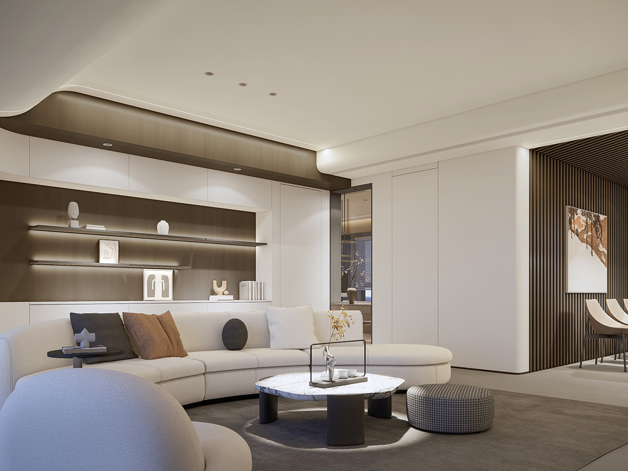 客厅全屋定造成效图